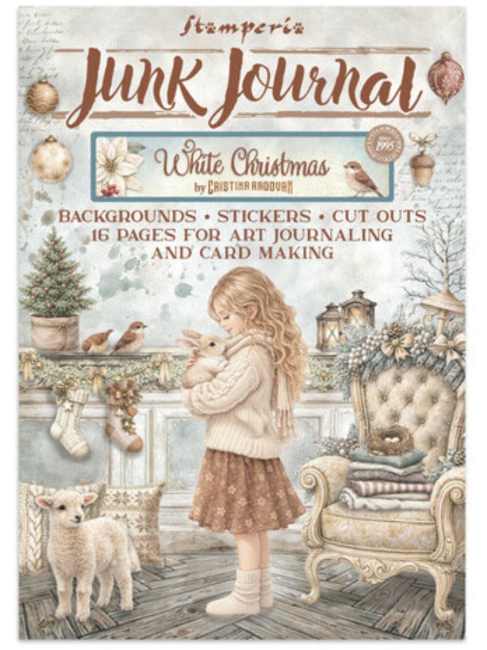 Stamperia White Christmas Collection Junk Journal Book NWT New Release